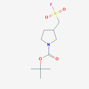 molecular formula C10H18FNO4S B2655529 叔丁基3-[(氟磺酰)甲基]吡咯烷-1-甲酸酯 CAS No. 1955520-31-6