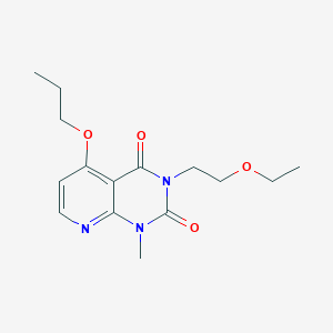 molecular formula C15H21N3O4 B2655532 3-(2-乙氧基乙基)-1-甲基-5-丙氧基吡啶并[2,3-d]嘧啶-2,4(1H,3H)-二酮 CAS No. 921464-47-3