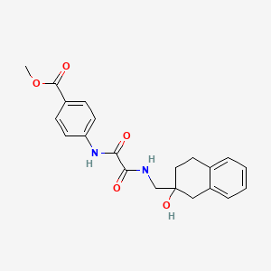 molecular formula C21H22N2O5 B2655534 Methyl 4-(2-(((2-hydroxy-1,2,3,4-tetrahydronaphthalen-2-yl)methyl)amino)-2-oxoacetamido)benzoate CAS No. 1421457-89-7