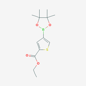 molecular formula C13H19BO4S B2655537 Ethyl 4-(4,4,5,5-tetramethyl-1,3,2-dioxaborolan-2-yl)thiophene-2-carboxylate CAS No. 1207557-61-6