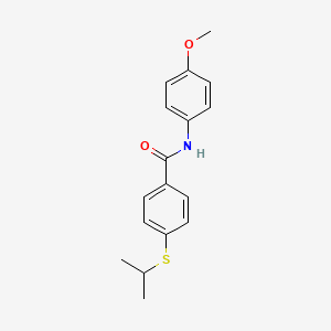 molecular formula C17H19NO2S B2655541 4-(异丙硫基)-N-(4-甲氧基苯基)苯甲酰胺 CAS No. 941992-93-4