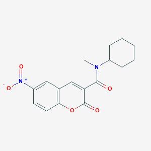 N-cyclohexyl-N-methyl-6-nitro-2-oxo-2H-chromene-3-carboxamide