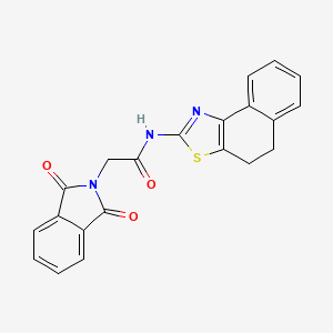 molecular formula C21H15N3O3S B2655547 N-(4,5-dihydronaphtho[1,2-d]thiazol-2-yl)-2-(1,3-dioxoisoindolin-2-yl)acetamide CAS No. 477545-62-3