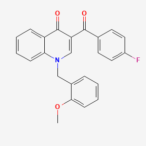 molecular formula C24H18FNO3 B2655552 3-(4-Fluorobenzoyl)-1-[(2-methoxyphenyl)methyl]-1,4-dihydroquinolin-4-one CAS No. 904451-32-7