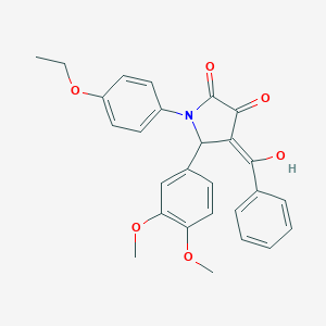 molecular formula C27H25NO6 B265556 4-benzoyl-5-(3,4-dimethoxyphenyl)-1-(4-ethoxyphenyl)-3-hydroxy-1,5-dihydro-2H-pyrrol-2-one 