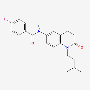 4-fluoro-N-(1-isopentyl-2-oxo-1,2,3,4-tetrahydroquinolin-6-yl)benzamide