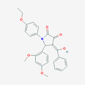 molecular formula C27H25NO6 B265557 4-benzoyl-5-(2,4-dimethoxyphenyl)-1-(4-ethoxyphenyl)-3-hydroxy-1,5-dihydro-2H-pyrrol-2-one 