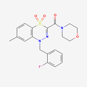 1-(2-fluorobenzyl)-7-methyl-3-(morpholinocarbonyl)-4lambda~6~,1,2-benzothiadiazine-4,4(1H)-dione