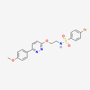 molecular formula C19H18BrN3O4S B2655574 4-溴-N-(2-((6-(4-甲氧基苯基)吡啶-3-基)氧基)乙基)苯磺酰胺 CAS No. 1005303-62-7