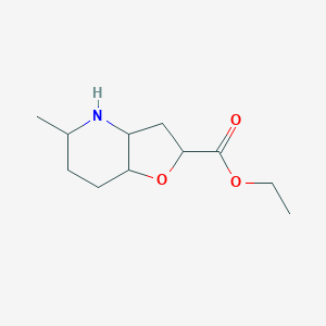 molecular formula C11H19NO3 B2655575 Ethyl 5-methyl-2,3,3a,4,5,6,7,7a-octahydrofuro[3,2-b]pyridine-2-carboxylate CAS No. 2248258-40-2