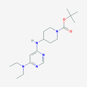 molecular formula C18H31N5O2 B2655583 tert-Butyl 4-((6-(diethylamino)pyrimidin-4-yl)amino)piperidine-1-carboxylate CAS No. 1353980-35-4