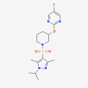 5-fluoro-2-((1-((1-isopropyl-3,5-dimethyl-1H-pyrazol-4-yl)sulfonyl)piperidin-3-yl)oxy)pyrimidine