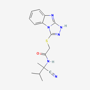N-(2-cyano-3-methylbutan-2-yl)-2-(3H-[1,2,4]triazolo[4,3-a]benzimidazol-1-ylsulfanyl)acetamide