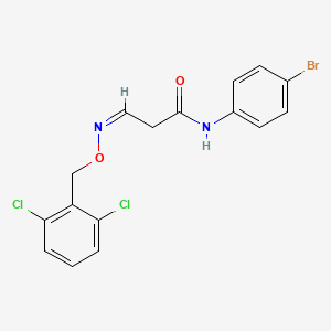N-(4-bromophenyl)-3-{[(2,6-dichlorobenzyl)oxy]imino}propanamide