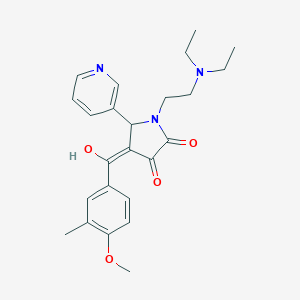 molecular formula C24H29N3O4 B265561 1-[2-(diethylamino)ethyl]-3-hydroxy-4-(4-methoxy-3-methylbenzoyl)-5-(3-pyridinyl)-1,5-dihydro-2H-pyrrol-2-one 