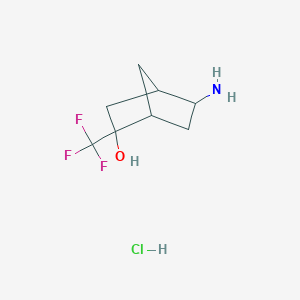 5-Amino-2-(trifluoromethyl)bicyclo[2.2.1]heptan-2-ol;hydrochloride