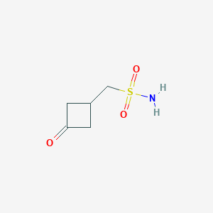 molecular formula C5H9NO3S B2655615 (3-Oxocyclobutyl)methanesulfonamide CAS No. 2377035-06-6