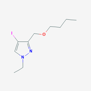 molecular formula C10H17IN2O B2655622 3-(butoxymethyl)-1-ethyl-4-iodo-1H-pyrazole CAS No. 1855951-30-2