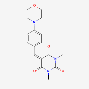 1,3-dimethyl-5-(4-morpholinobenzylidene)pyrimidine-2,4,6(1H,3H,5H)-trione