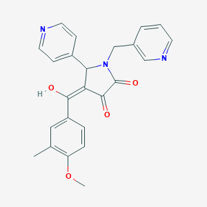 molecular formula C24H21N3O4 B265563 3-hydroxy-4-(4-methoxy-3-methylbenzoyl)-5-(4-pyridinyl)-1-(3-pyridinylmethyl)-1,5-dihydro-2H-pyrrol-2-one 