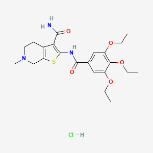 6-Methyl-2-(3,4,5-triethoxybenzamido)-4,5,6,7-tetrahydrothieno[2,3-c]pyridine-3-carboxamide hydrochloride
