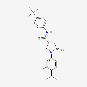 N-[4-(tert-butyl)phenyl]-1-(4-isopropyl-3-methylphenyl)-5-oxo-3-pyrrolidinecarboxamide