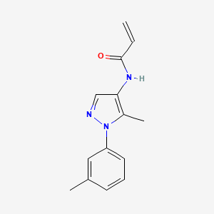 N-[5-Methyl-1-(3-methylphenyl)pyrazol-4-yl]prop-2-enamide