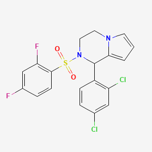 1-(2,4-Dichlorophenyl)-2-((2,4-difluorophenyl)sulfonyl)-1,2,3,4-tetrahydropyrrolo[1,2-a]pyrazine