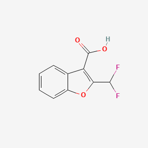 molecular formula C10H6F2O3 B2655653 2-(Difluoromethyl)-1-benzofuran-3-carboxylic acid CAS No. 2248295-91-0