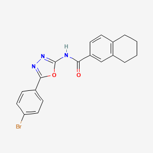 N-[5-(4-bromophenyl)-1,3,4-oxadiazol-2-yl]-5,6,7,8-tetrahydronaphthalene-2-carboxamide