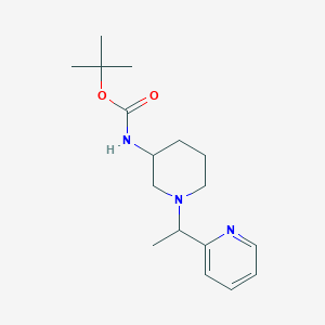 molecular formula C17H27N3O2 B2655657 tert-Butyl (1-(1-(pyridin-2-yl)ethyl)piperidin-3-yl)carbamate CAS No. 1289386-45-3