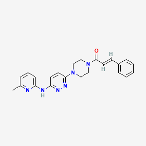 (E)-1-(4-(6-((6-methylpyridin-2-yl)amino)pyridazin-3-yl)piperazin-1-yl)-3-phenylprop-2-en-1-one