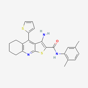 3-amino-N-(2,5-dimethylphenyl)-4-(thiophen-2-yl)-5,6,7,8-tetrahydrothieno[2,3-b]quinoline-2-carboxamide