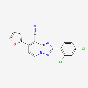 2-(2,4-Dichlorophenyl)-7-(2-furyl)[1,2,4]triazolo[1,5-a]pyridine-8-carbonitrile