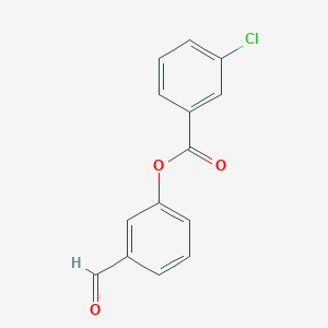 molecular formula C14H9ClO3 B2655669 3-Formylphenyl 3-chlorobenzoate CAS No. 444285-23-8