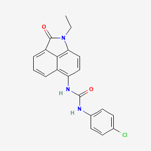 molecular formula C20H16ClN3O2 B2655678 1-(4-氯苯基)-3-(1-乙基-2-氧代-1,2-二氢苯并[cd]吲哚-6-基)脲 CAS No. 330190-25-5