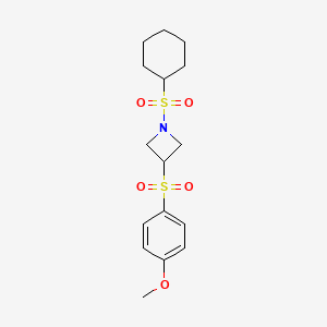 1-(Cyclohexylsulfonyl)-3-((4-methoxyphenyl)sulfonyl)azetidine