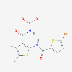 Methyl (2-(5-bromothiophene-2-carboxamido)-4,5-dimethylthiophene-3-carbonyl)carbamate