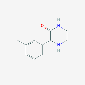 molecular formula C11H14N2O B2655687 3-(3-Methylphenyl)piperazin-2-one CAS No. 1246555-04-3