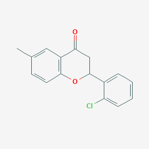 molecular formula C16H13ClO2 B2655693 2-(2-Chlorophenyl)-6-methylchroman-4-one CAS No. 610758-70-8