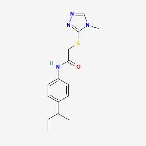 molecular formula C15H20N4OS B2655699 N-[4-(butan-2-yl)phenyl]-2-[(4-methyl-4H-1,2,4-triazol-3-yl)sulfanyl]acetamide CAS No. 212074-84-5
