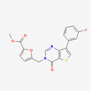 methyl 5-((7-(3-fluorophenyl)-4-oxothieno[3,2-d]pyrimidin-3(4H)-yl)methyl)furan-2-carboxylate