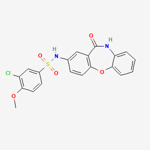 molecular formula C20H15ClN2O5S B2655717 3-氯-4-甲氧基-N-(11-氧代-10,11-二氢二苯并[b,f][1,4]恶杂环-2-基)苯磺酰胺 CAS No. 921897-33-8