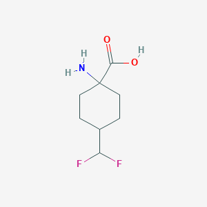 molecular formula C8H13F2NO2 B2655720 1-Amino-4-(difluoromethyl)cyclohexane-1-carboxylic acid CAS No. 1955558-05-0