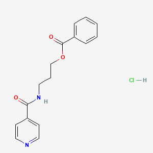 molecular formula C16H17ClN2O3 B2655725 3-(异烟酰胺)丙基苯甲酸盐盐酸盐 CAS No. 1216720-62-5