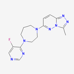 molecular formula C15H17FN8 B2655728 6-[4-(5-Fluoropyrimidin-4-yl)-1,4-diazepan-1-yl]-3-methyl-[1,2,4]triazolo[4,3-b]pyridazine CAS No. 2380176-63-4