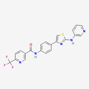 N-(4-(2-(pyridin-3-ylamino)thiazol-4-yl)phenyl)-6-(trifluoromethyl)nicotinamide