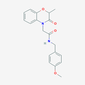 N-[(4-methoxyphenyl)methyl]-2-(2-methyl-3-oxo-1,4-benzoxazin-4-yl)acetamide