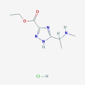 ethyl 3-[1-(methylamino)ethyl]-1H-1,2,4-triazole-5-carboxylate hydrochloride