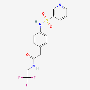 2-(4-(pyridine-3-sulfonamido)phenyl)-N-(2,2,2-trifluoroethyl)acetamide